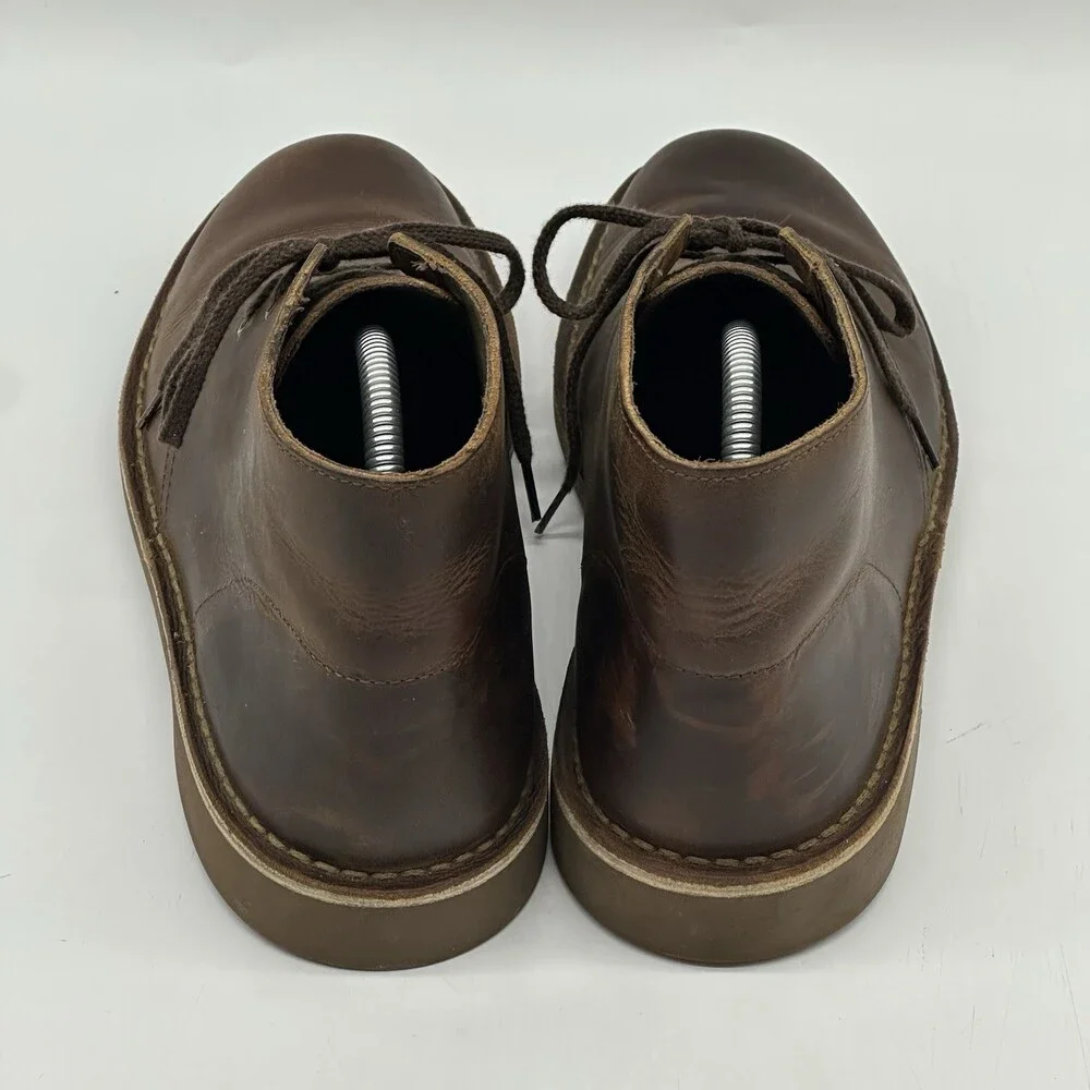 Clarks Originals Desert Beeswax Brown Leather Crepe Sole Chukka Boots Men's 8.5M